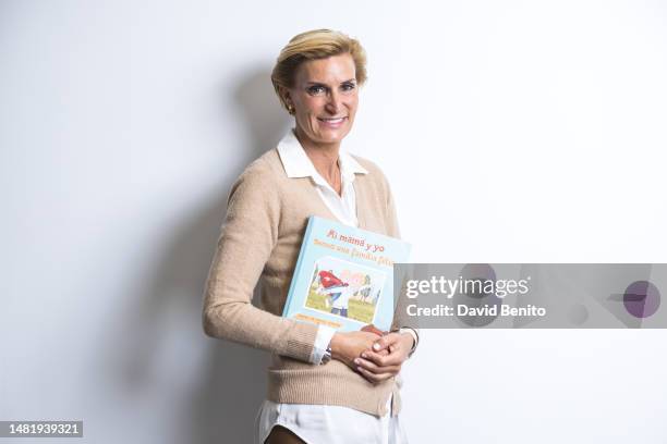 Maria Zurita poses for a potrait session during the presentation of her book "Mi Mamá Y Yo Somos Una Familia Feliz", edited by Harper Collins...