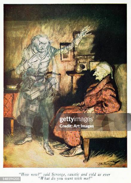 Scrooge and The Ghost of Marley, from Dickens' 'A Christmas Carol'