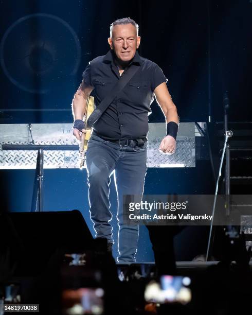 Bruce Springsteen performs at UBS Arena on April 11, 2023 in Elmont, New York.