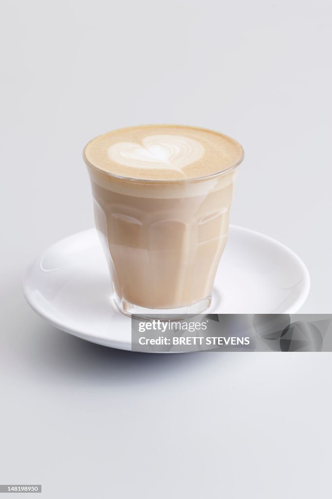 Close up of latte