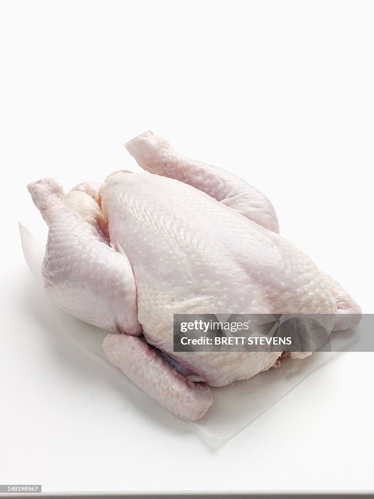 Close up of raw chicken