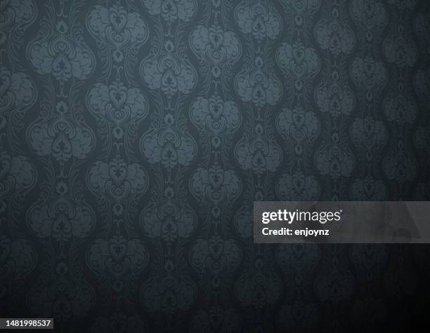 eleganter viktorianischer tapetenhintergrund - barock stock-grafiken, -clipart, -cartoons und -symbole