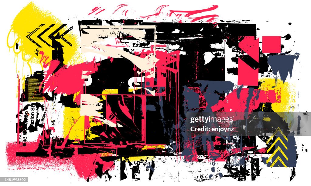 Modern colorful grunge textures and patterns vector