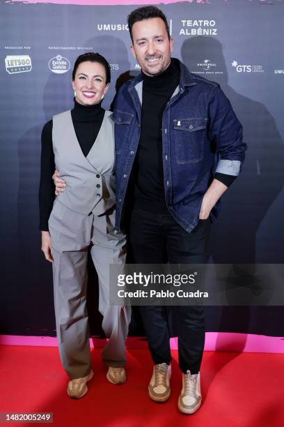 Pablo Puyol and Beatriz Mur attend the premiere of "Occo, The Show" at UMusic Hotel Teatro Albéniz on April 13, 2023 in Madrid, Spain.
