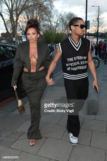 Jesy Nelson and Zion Foster seen attending Jesy Nelson - music video screening at Everyman Screen on the Green on April 13, 2023 in London, England.