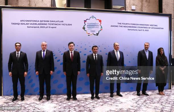 First Deputy Foreign Minister of Turkmenistan Vepa Hajiyev, Tajik Foreign Minister Sirojiddin Muhriddin, Chinese State Councilor and Foreign Minister...