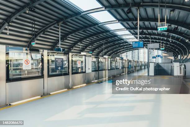 macao lrt system - underground train station stock pictures, royalty-free photos & images