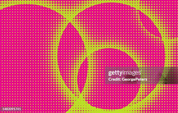 futuristic abstract background with glowing circles - extreme close up stock illustrations