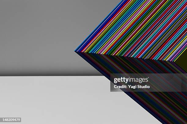 simple composition with colorful object - multi colored cubes stock illustrations