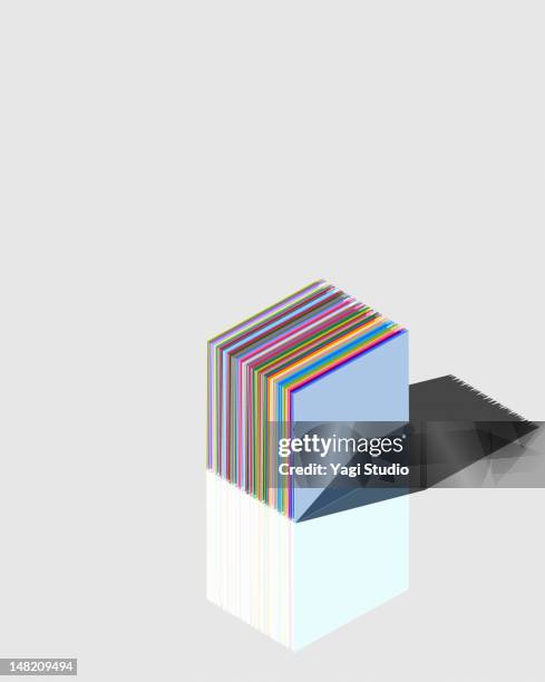 simple composition with colorful object - digital composite stock illustrations