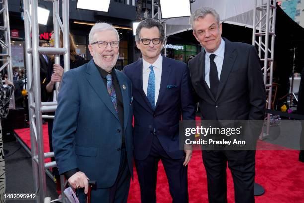 Leonard Maltin, Ben Mankiewicz, and Danny Huston attend the opening night gala and world premiere of the 4k restoration of "Rio Bravo" during the...