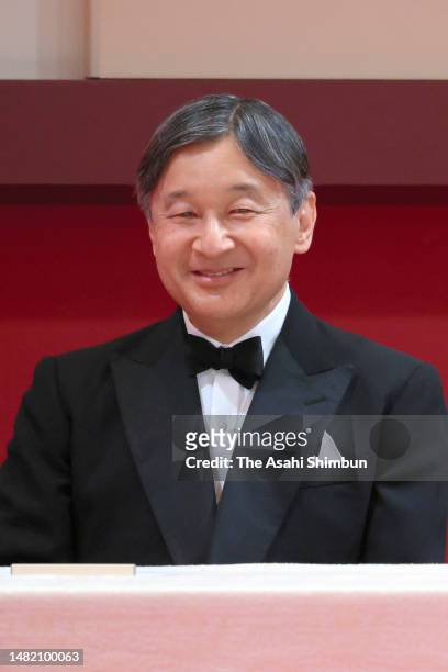 Emperor Naruhito attends the Japan Prize Award Ceremony on April 13, 2023 in Tokyo, Japan.