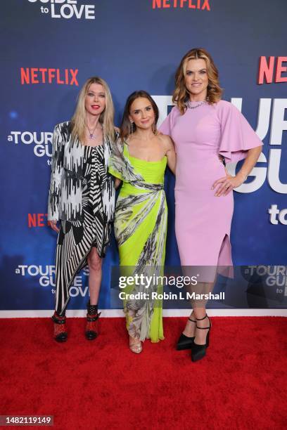 Tara Reid, Rachel Leigh Cook and Missi Pyle attend the World Premiere Of Netflix's New Rom-Com "A Tourist's Guide To Love" at TUDUM Theater on April...