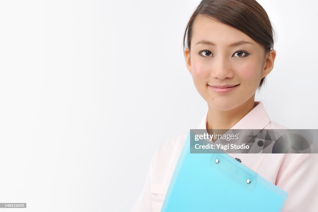 Portrait of a female nurse,smiling