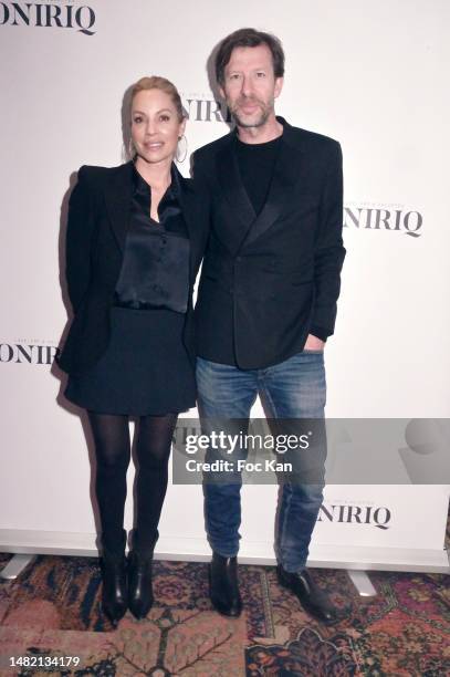 Charlotte Bouteloup and CEO of Forbes France Dominique Busso attend "La Vie Pour De Vrai" screening party hosted by Oniriq Magazine at Silencio Des...