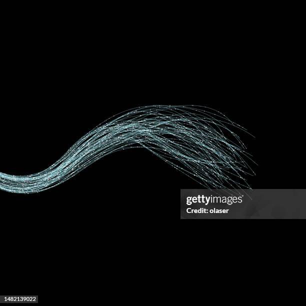 türkisfarbene s-förmige lichtwellenleiter mit signal - faser stock-grafiken, -clipart, -cartoons und -symbole