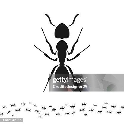 Ant Icon Vector Design. Ant Icon Vector Design.