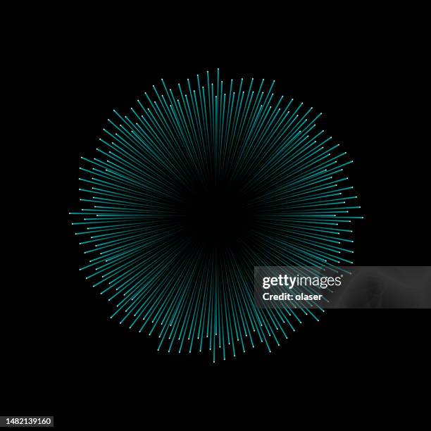 fiber ends in vortex shape - fiber optic light stock illustrations
