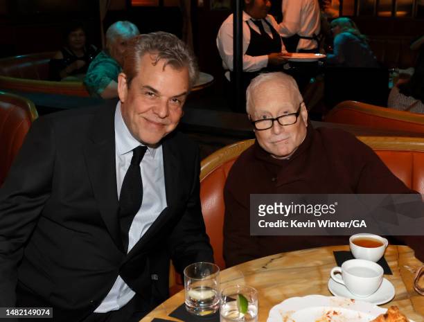 Danny Huston and Richard Dreyfuss pose at the after party for TCM's Classic Film Festival opening night Gala and World Premiere of the 4K Restoration...