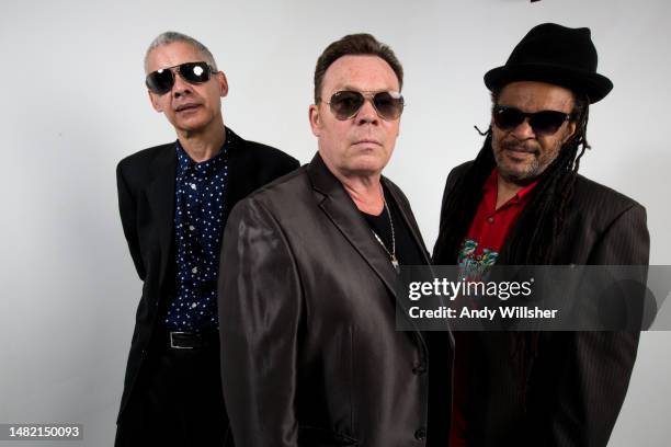 Reggae pop band UB40 featuring Ali, Astro & Mickey photographed in London in 2014