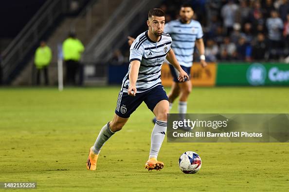 Voloder Robert Voloder of Sporting Kansas City with the ball during a game ...