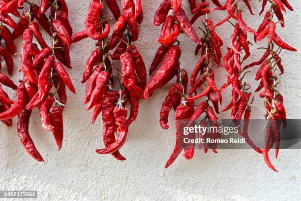 traditional paprika drying in hungary close-up 3 - traditionally hungarian fotografías e imágenes de stock