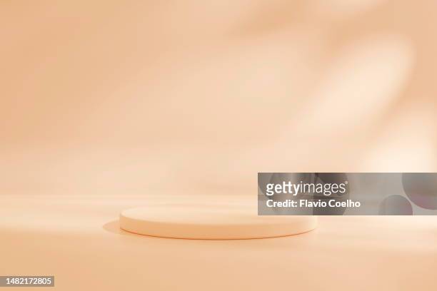 light nude color display background - beige background bildbanksfoton och bilder