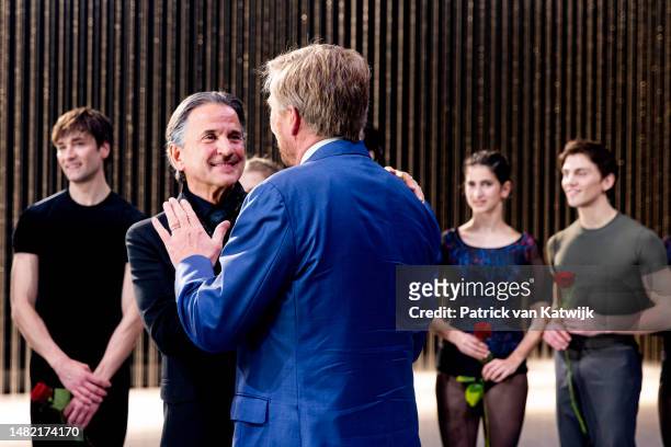 King Willem-Alexander of The Netherlands and Princess Beatrix of The Netherlands attend a performance One of a Kind with choreography by Jiri Kylian...
