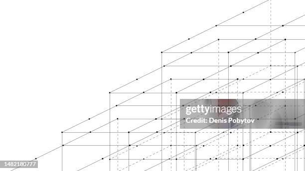 abstract technical drawing or sketch. - architecture drawing background stock illustrations