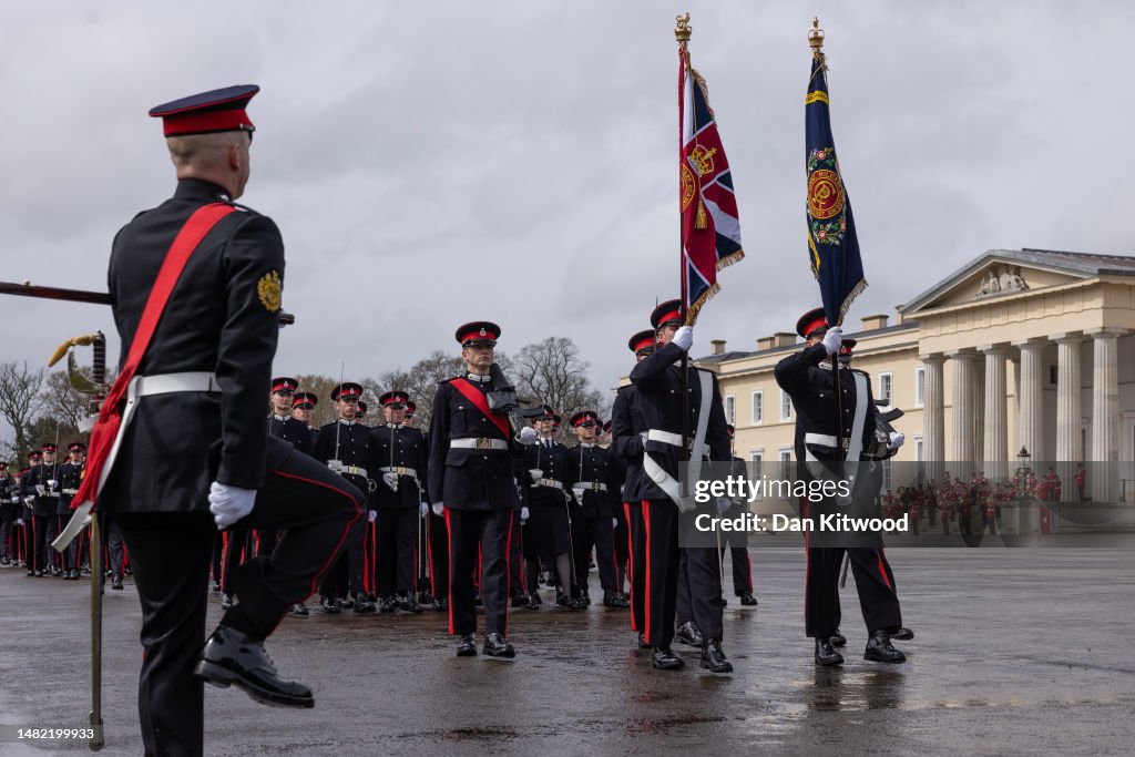 King Charles III Inspects 200th Sovereign's Parade At Royal Military Academy Sandhurst
