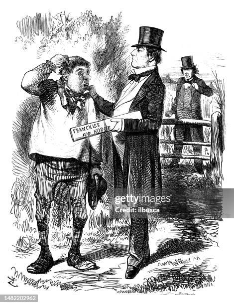 british satire caricature comic cartoon illustration - contracting stock illustrations