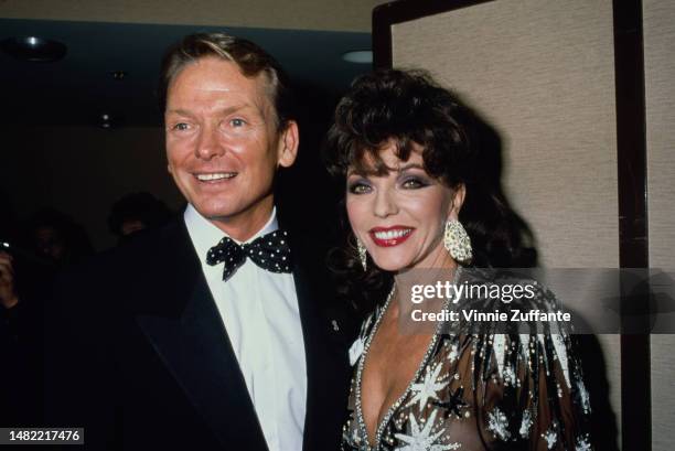 Bob Mackie and Joan Collins attend the 3rd Annual California Fashion Industry Friends of AIDS Project Los Angeles Benefit Dinner and Fashion Show...