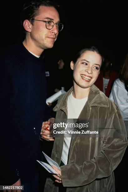 Bryan Smith and Holly Marie Combs at the premiere of the film 'Dumb and Dumber' at the Cinerama Dome in Hollywood, California, USA, 6th December 1994.