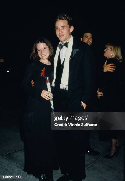 Holly Marie Combs and Bryan Smith attend the 45th Annual Primetime Emmy Awards at the Pasadena Civic Auditorium in Pasadena, California, United...