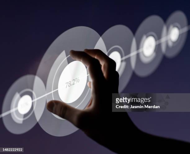 close up view of hand using interactive touchscreen display - multimedia learning stock pictures, royalty-free photos & images