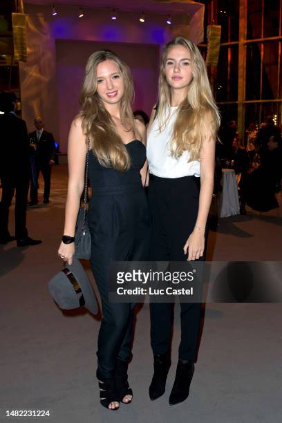 Eleonore of Habsburg and Gloria of Habsburg attend the Opening of the Exhibition Olafur Eliasson : Contact on December 15, 2014 in Paris, France.