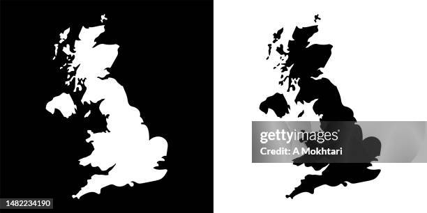 map of united kingdom. - state map vector stock illustrations