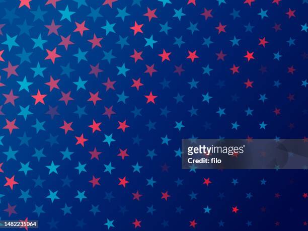 fourth of july star fireworks banner party sale background - independence movement anniversary stock illustrations