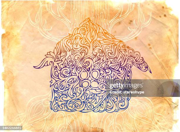 tiny happiness - cobblestone stock illustrations