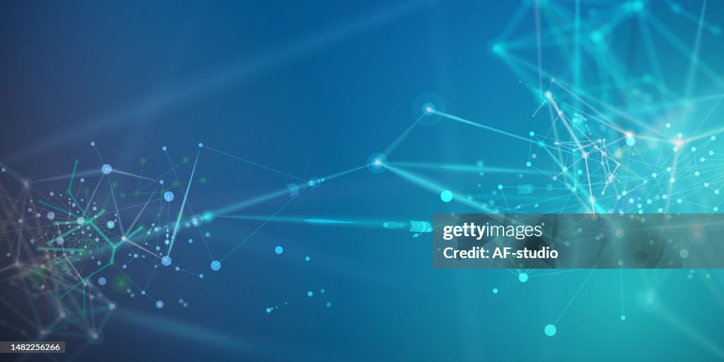 Abstract Blockchain Technology Network Background