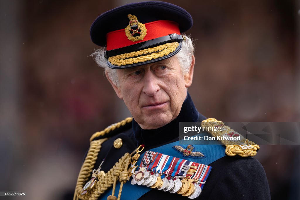 King Charles III Inspects 200th Sovereign's Parade At Royal Military Academy Sandhurst