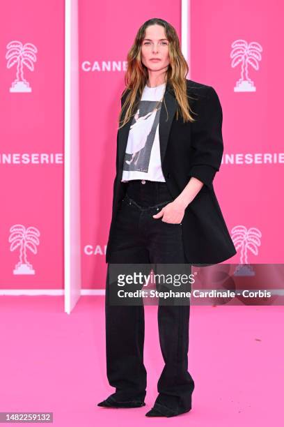 Rebecca Ferguson attends the opening ceremony during the 6th Canneseries International Festival on April 14, 2023 in Cannes, France.
