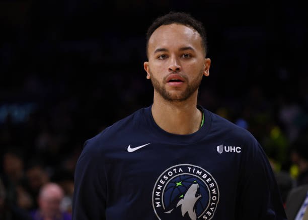 Kyle Anderson of the Minnesota Timberwolves warms up before the game against the Los Angeles Lakers during a play-in tournament game at Crypto.com...