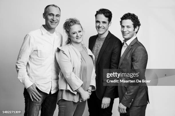 Joel Fields, Nicole Fosse, Steven Levenson and Thomas Kail of FX's 'Fosse/Verdon' pose for a portrait during the 2019 Winter TCA Portrait Studio at...