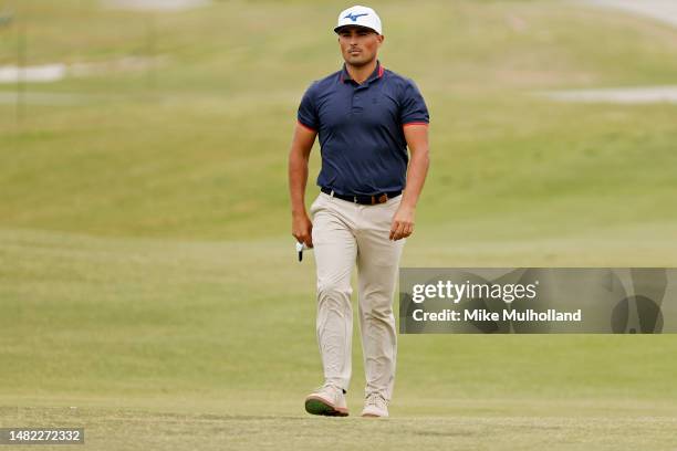 Bryson Nimmer of the United States walks up the fifth hole during the second round of the Veritex Bank Championship at Texas Rangers Golf Club on...