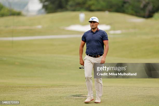 Bryson Nimmer of the United States walks up the fifth hole during the second round of the Veritex Bank Championship at Texas Rangers Golf Club on...