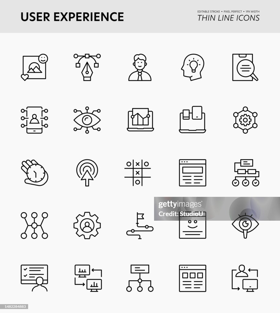 User Experience Editable Stroke Icons