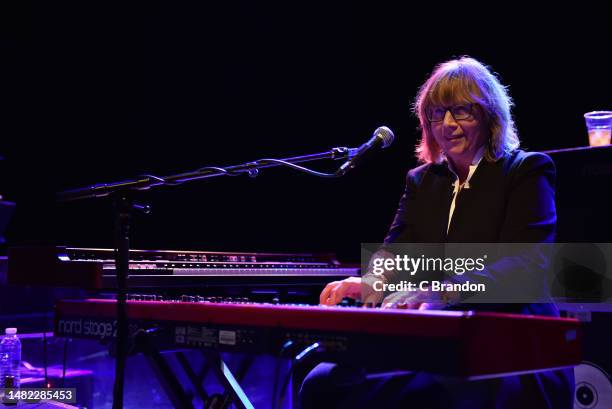 Karen Grotberg of The Jayhawks performs on stage at the O2 Shepherd's Bush Empire on April 14, 2023 in London, England.