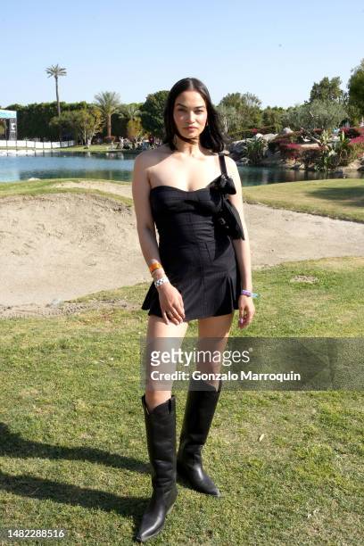 Shanina Shaik attends the CELSIUS Oasis Vibe House on April 14, 2023 in Coachella, California.