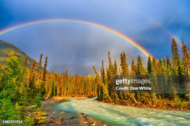 yoho national park in british columbia canada - rainbow stock pictures, royalty-free photos & images
